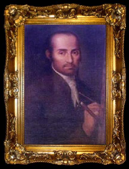 framed  Miguel Cabrera Self portrait, ta009-2